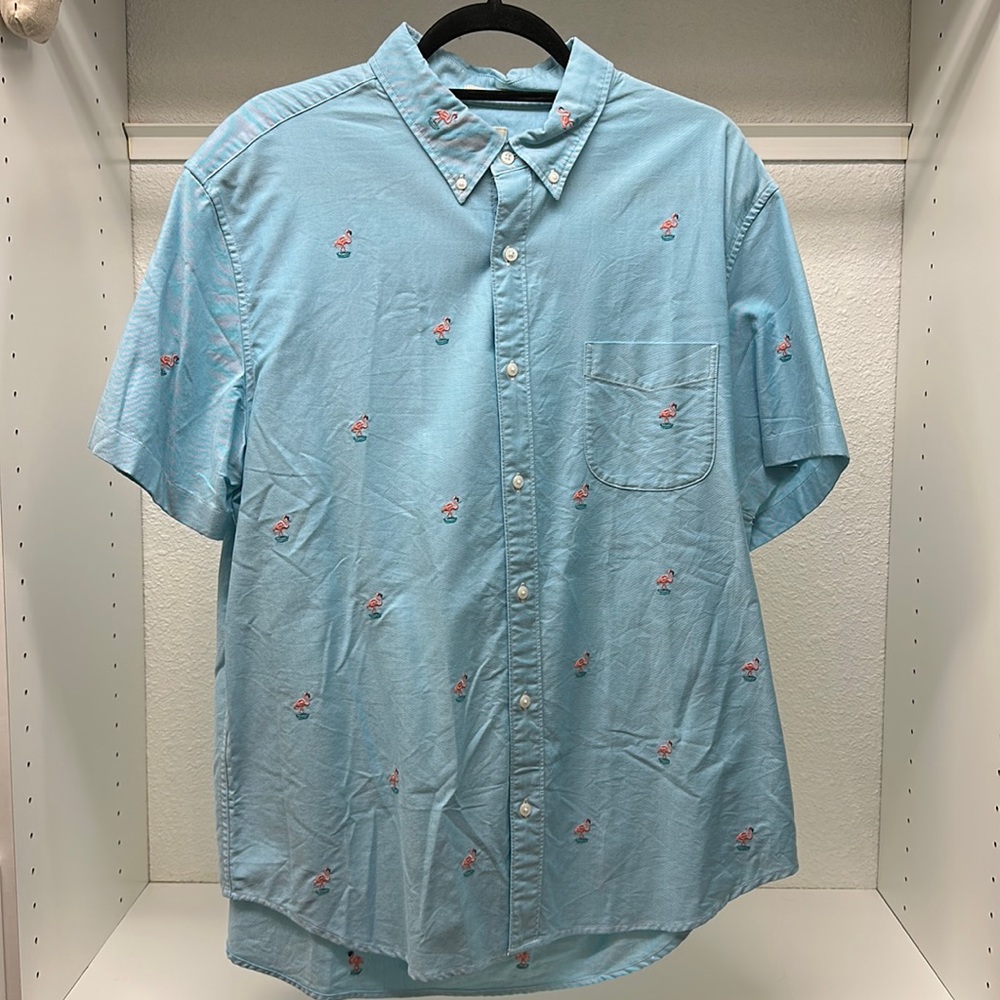 J.Crew classic all cotton Oxford short sleeve button down in size XL